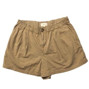 LOFT Tan High Waist Shorts with Relaxed Fit